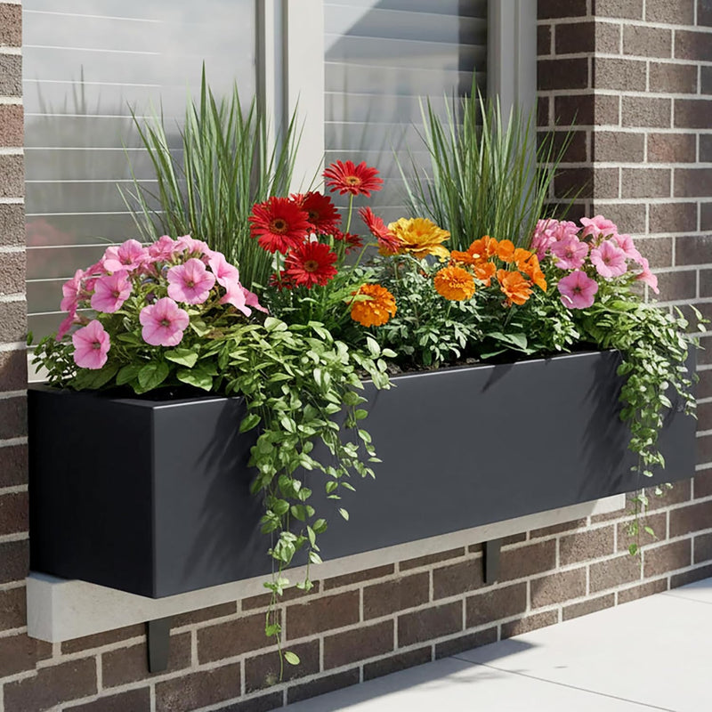 Plant Pots Window Box Planter Reinforced Stone (1 Pack)