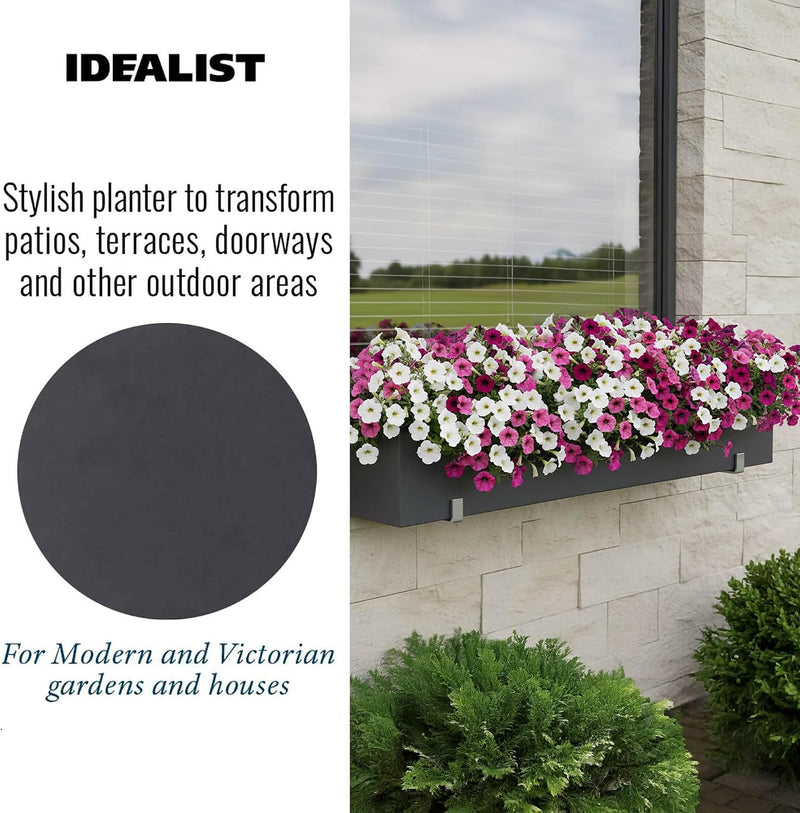 Plant Pots Window Box Planter Reinforced Stone (1 Pack)