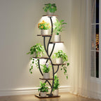 Plant Stand Indoor with Grow Lights 58" Corner