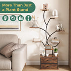 Plant Stand Indoor 9-Tier 160CM 2 Storage Drawers