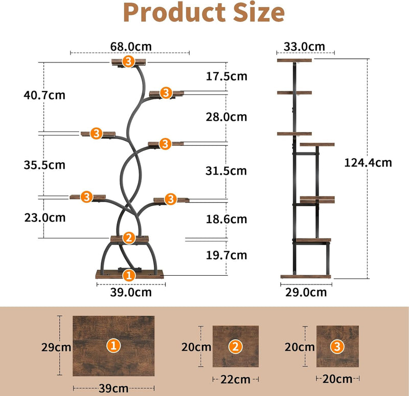 Plant Stand Indoor with Grow Light 8 Tiered