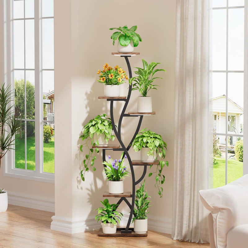 Plant Stand Indoor with Grow Lights 58" Corner