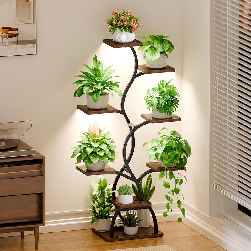 Plant Stand Indoor with Grow Light 8 Tiered
