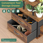 Plant Stand Indoor 9-Tier 160CM 2 Storage Drawers
