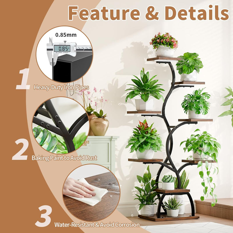 Plant Stand Indoor with Grow Light 8 Tiered