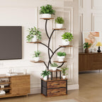 Plant Stand Indoor 9-Tier 160CM 2 Storage Drawers