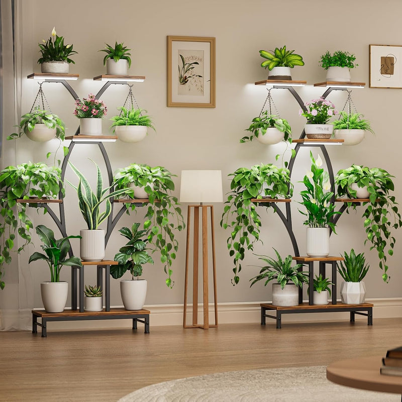 Plant Stand Indoor with Grow Lights 163CM Tall