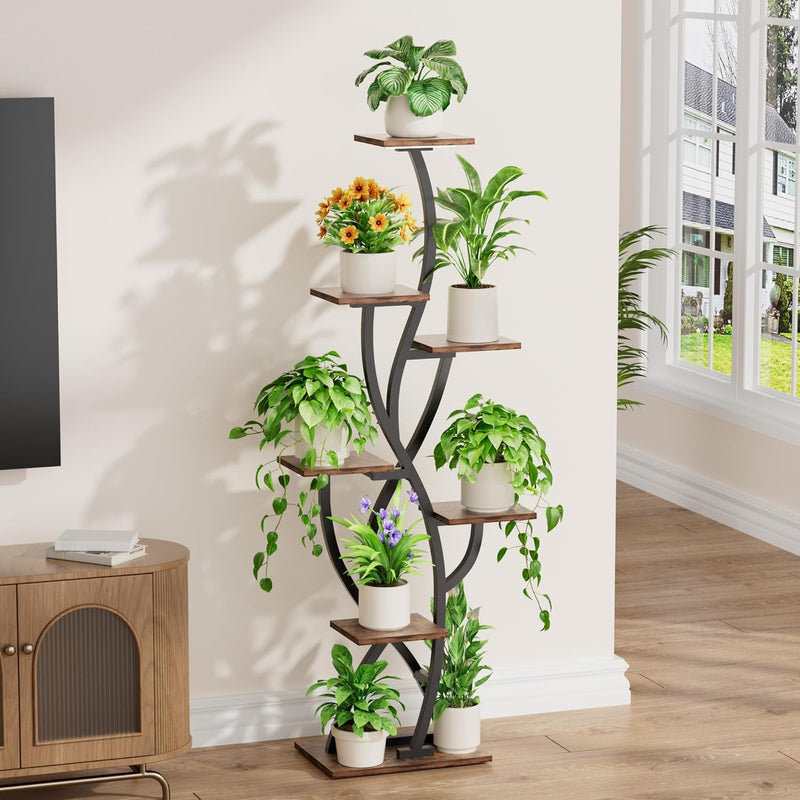 Plant Stand Indoor with Grow Lights 58" Corner