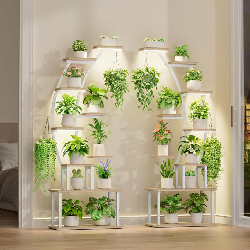 Plant Stand Indoor with Grow Lights 9 Tiered