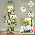 Plant Stand Indoor with Grow Lights 58" Corner
