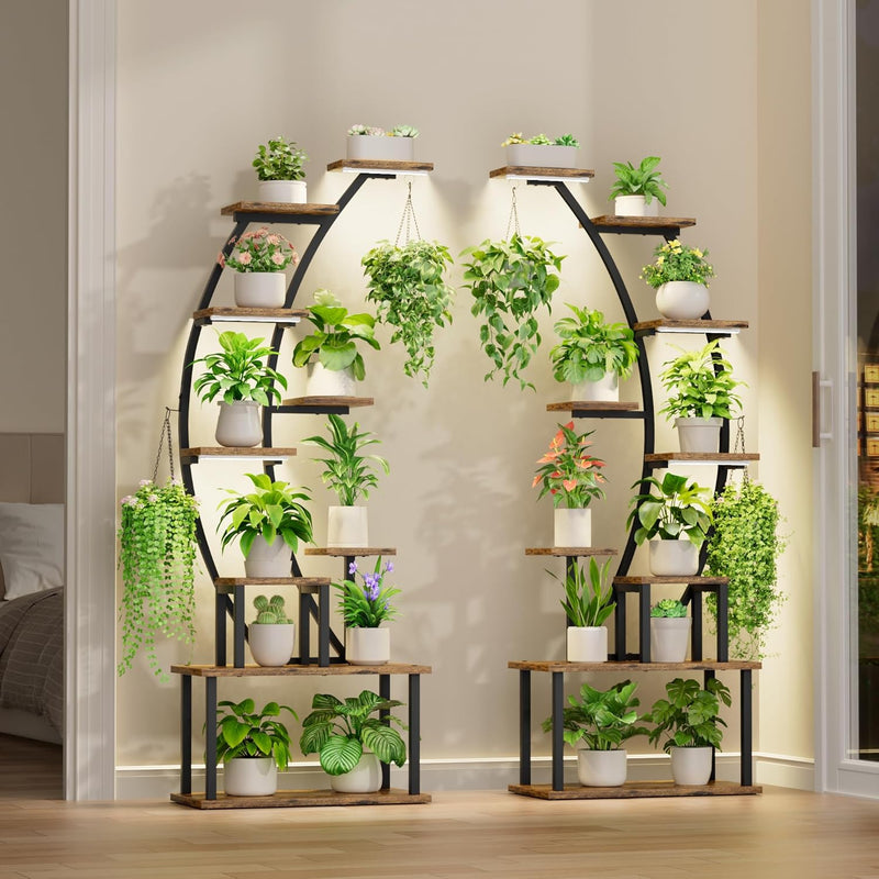Plant Stand Indoor with Grow Lights 9 Tiered
