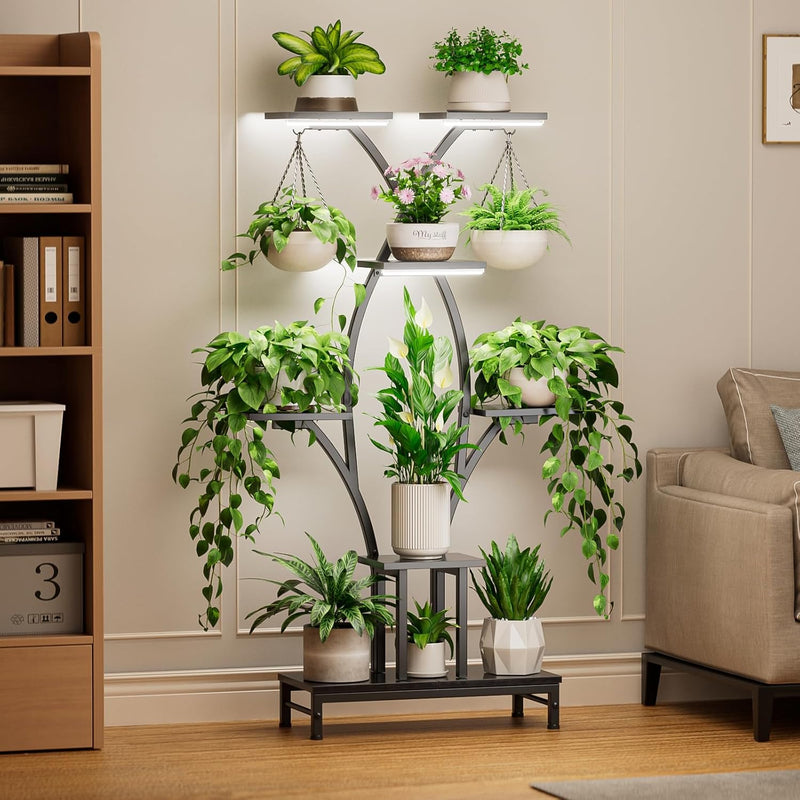 Plant Stand Indoor with Grow Lights 163CM Tall