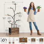 Plant Stand Indoor 9-Tier 160CM 2 Storage Drawers