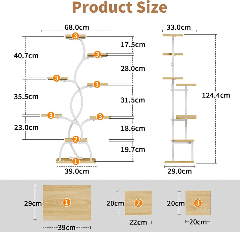Plant Stand Indoor with Grow Light 8 Tiered