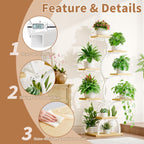 Plant Stand Indoor with Grow Light 8 Tiered