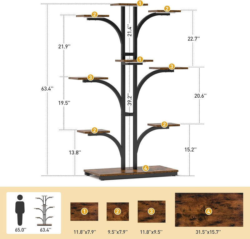 Plant Stand Indoor with Grow Lights