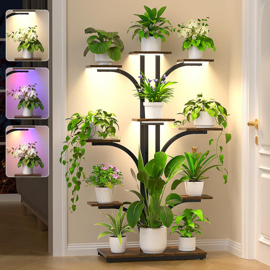 Plant Stand Indoor with Grow Lights