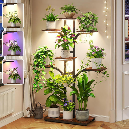 Plant Stand Indoor with Grow Lights
