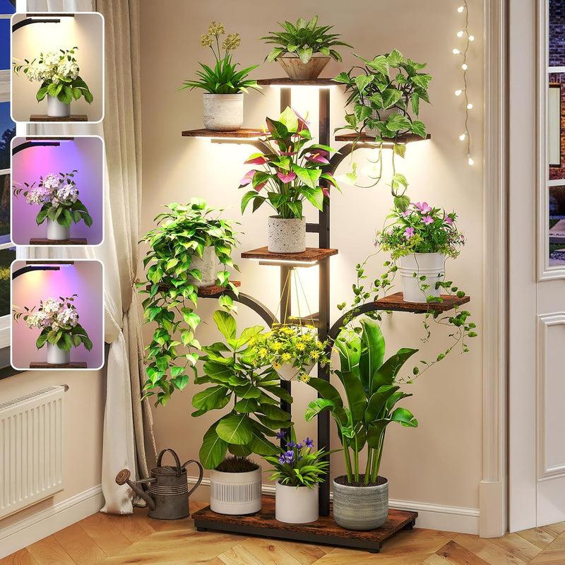 Plant Stand Indoor with Grow Lights