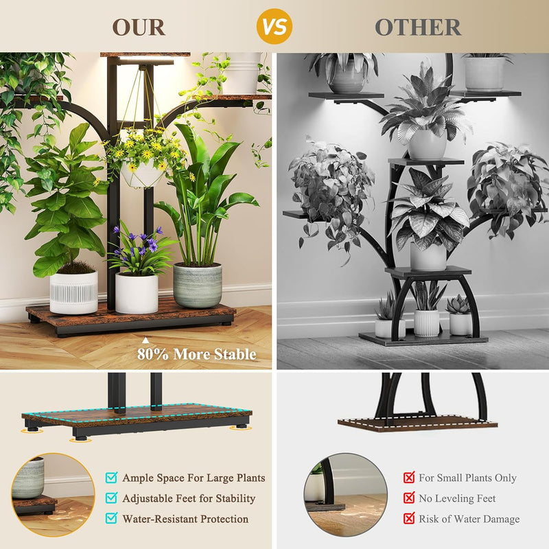 Plant Stand Indoor with Grow Lights