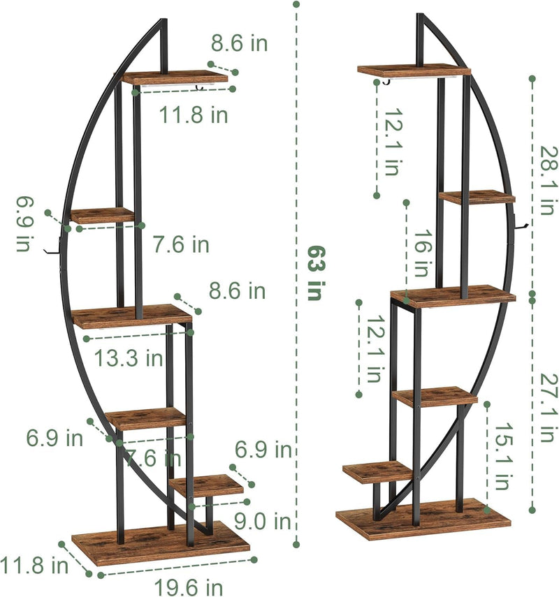 Plant Stand Indoor with Grow Lights 6 Tiered