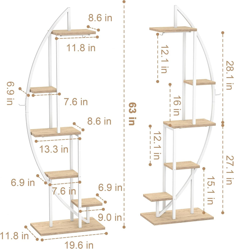 Plant Stand Indoor with Grow Lights 6 Tiered