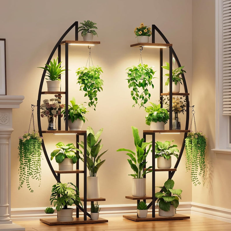 Plant Stand Indoor with Grow Lights 6 Tiered