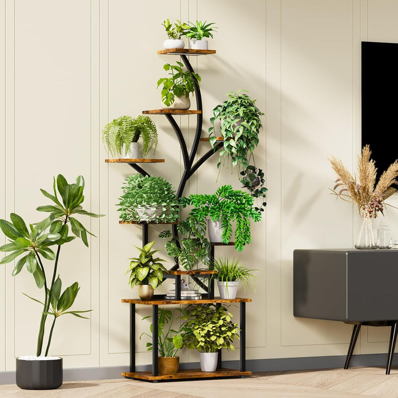 Plant Stand Indoor with Grow Lights 9-Tier Tall