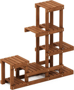 Plant Stand Outdoor 3-Tier Ladder Shelf Tiered