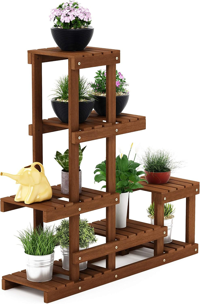 Plant Stand Outdoor 3-Tier Ladder Shelf Tiered