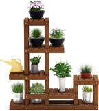 Plant Stand Outdoor 3-Tier Ladder Shelf Tiered