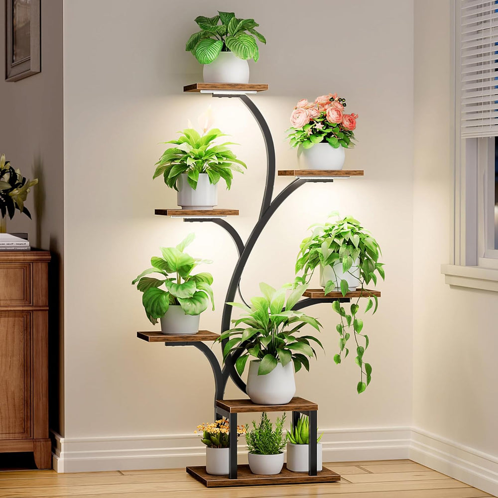 Plant Stand with Grow Lights 7 Tiered