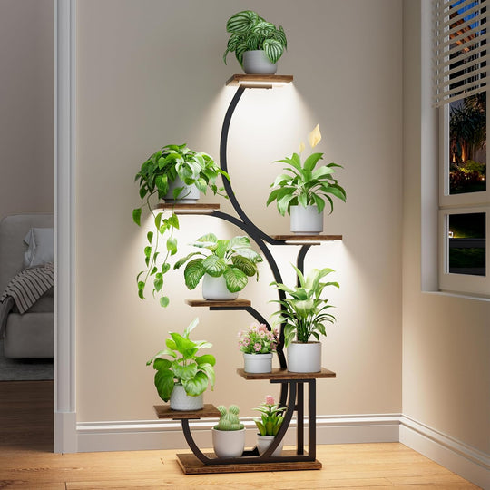 Plant Stand with Grow Lights 7 Tiered 57“