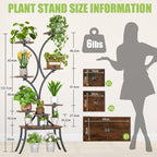 Plant Stand with Grow Lights 8tiered 63