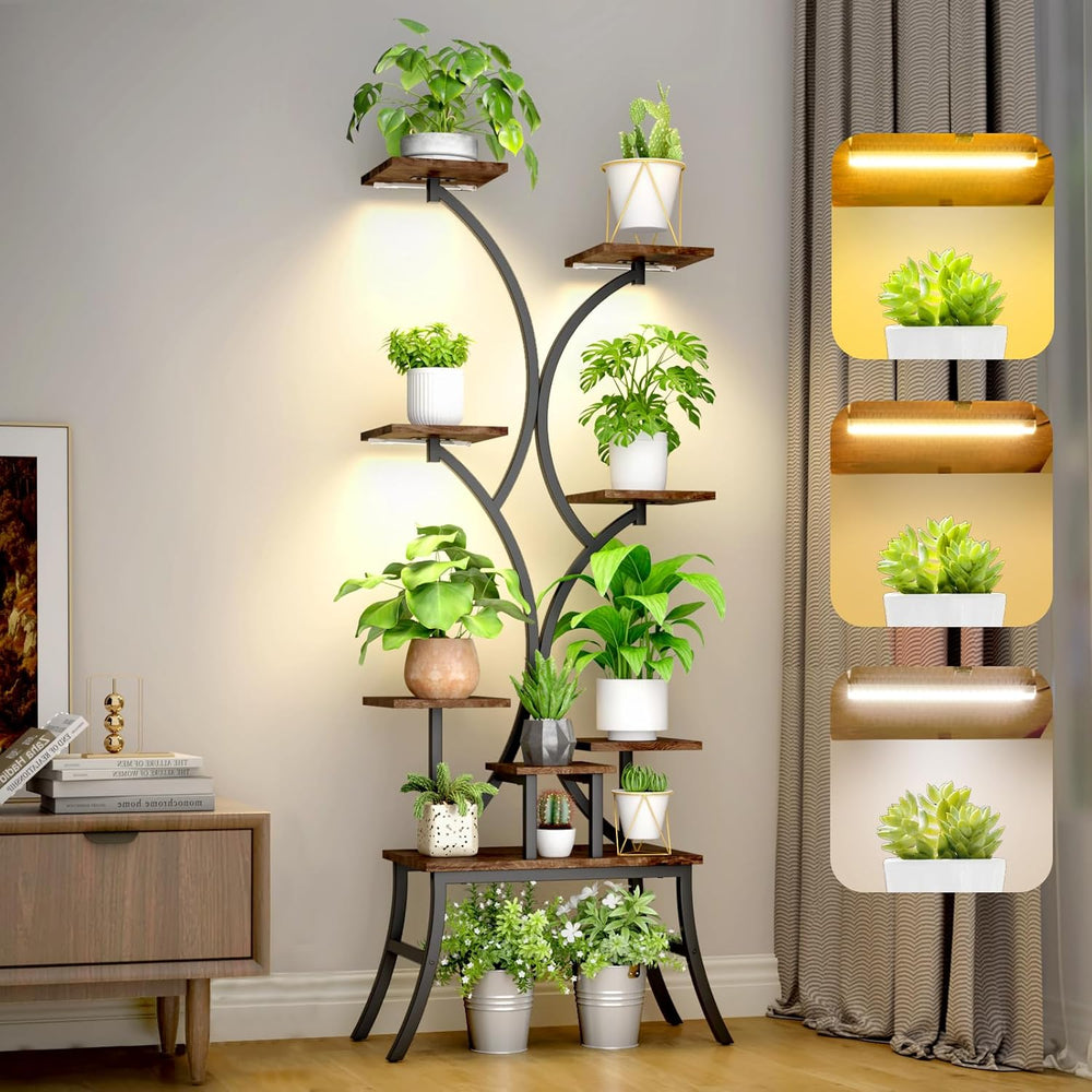 Plant Stand with Grow Lights 8tiered 63