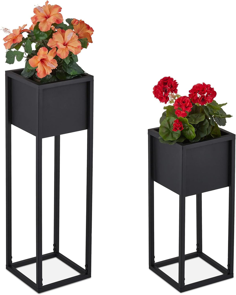 Plant Stands Metal Sizes with Frame for Living (Set of 2)