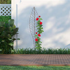 Plant Support Garden Stakes with Leaf Design (Set of 2)