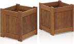 Planter Box in Teak Oil Wood Natural 182.12