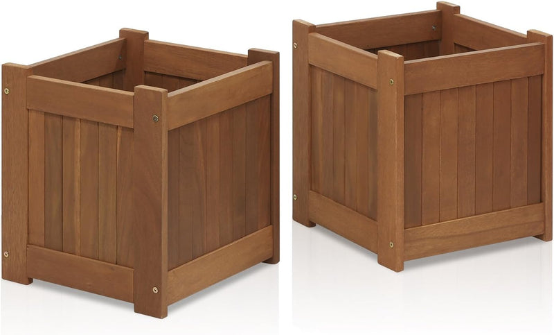 Planter Box in Teak Oil Wood Natural 182.12