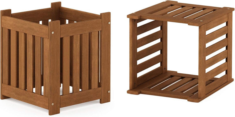 Planter Box in Teak Oil Wood Natural 182.12