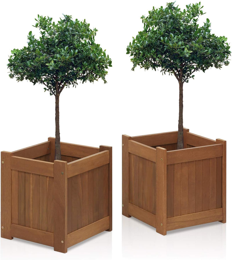 Planter Box in Teak Oil Wood Natural 182.12