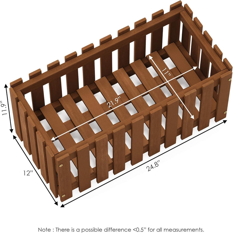 Planter Box in Teak Oil Wood Natural 182.12