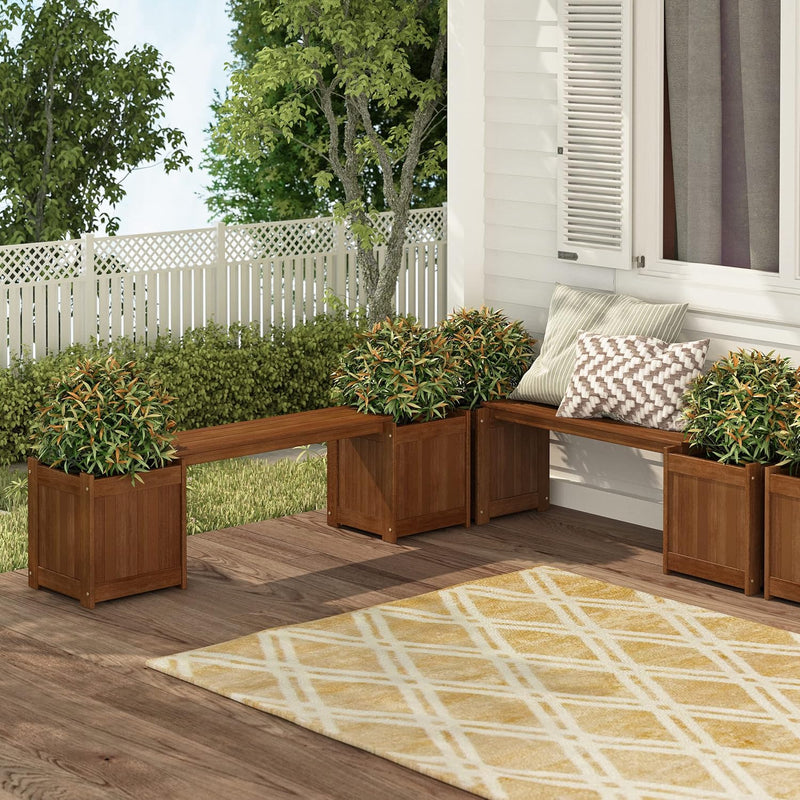 Planter Box in Teak Oil Wood Natural 182.12