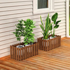 Planter Box in Teak Oil Wood Natural 182.12