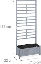 Planter Box with Trellis Balcony Garden Wooden Flower