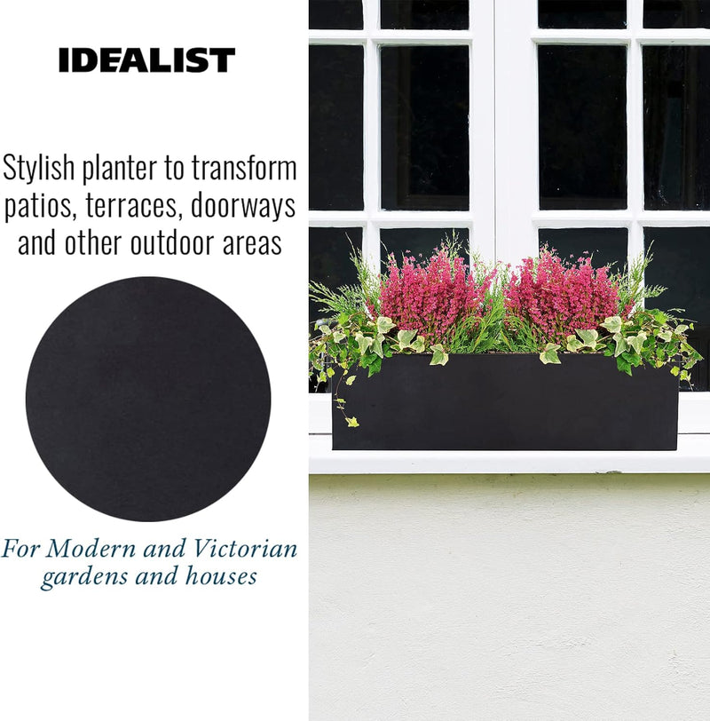 Plant Pots Window Box Planter Reinforced Stone (1 Pack)