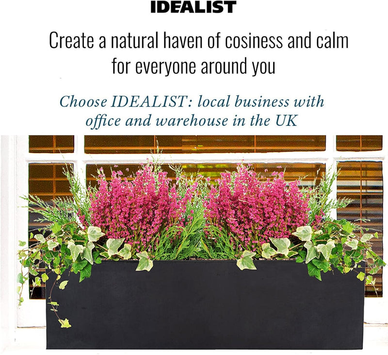 Plant Pots Window Box Planter Reinforced Stone (1 Pack)
