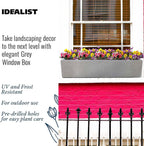 Planter Reinforced Stone Window Box Narrow Trough