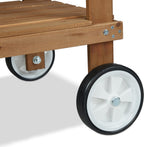 Planter Table with Wheels Repotting Stand Wooden Garden