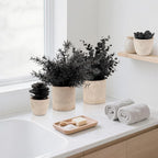 Plants Set 4 Small Fake Potted Eucalyptus Rosemary